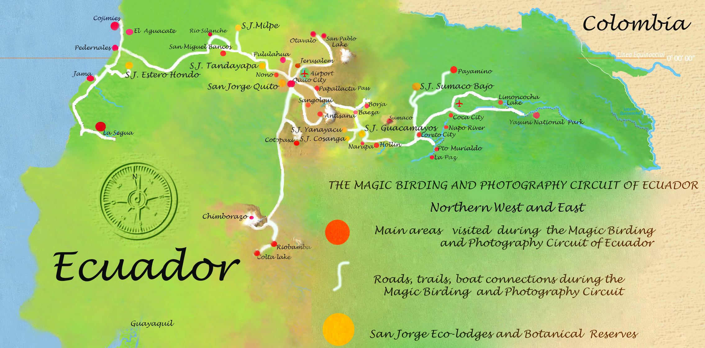 Map Magic Birding and Photo Circuit Northern West and East